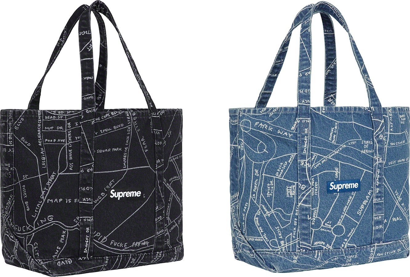Gonz Map Denim Tote